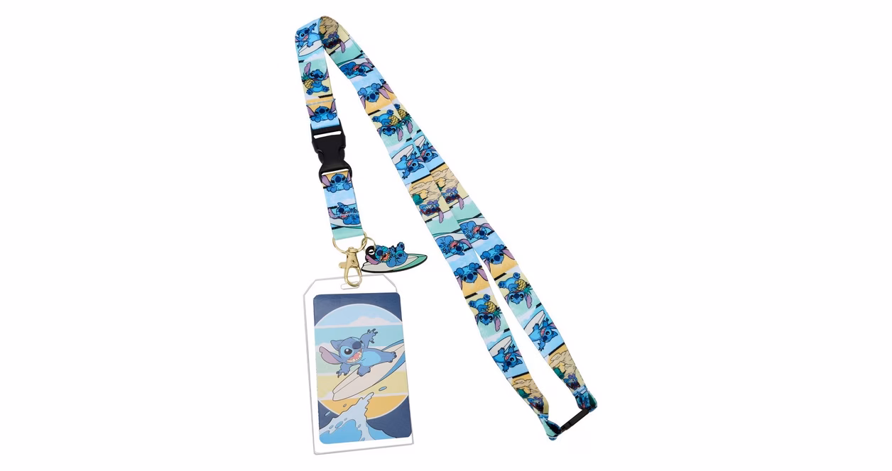GameStop Loungefly Lilo and Stitch - Stitch (Surfing) Lanyard GameStop Exclusive