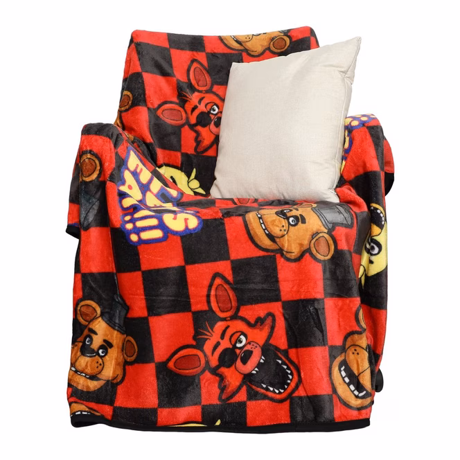 GameStop Five Nights at Freddy's Cast Checkered Polyester Blanket