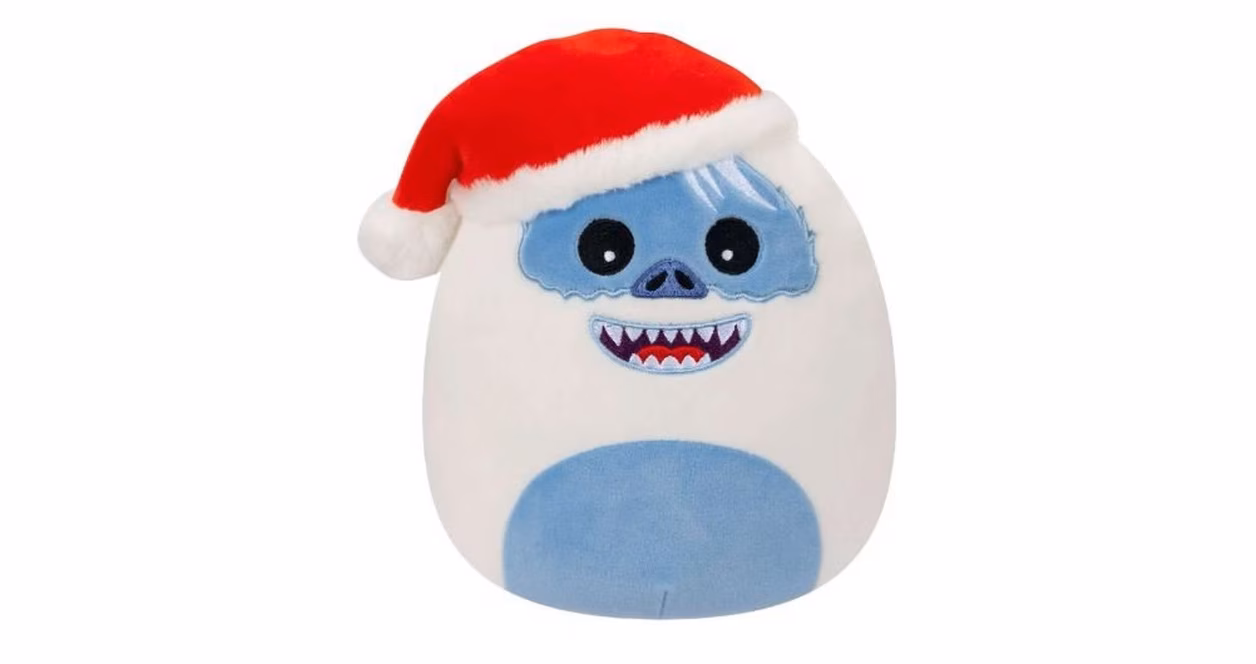 GameStop Squishmallows Rudolph Christmas Bumble with Red Santa Hat 8-in Plush