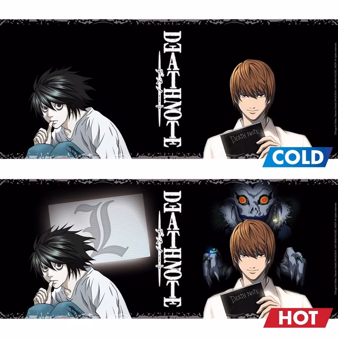 GameStop ABYstyle Death Note Kira and L 16oz Heat Change Coffee Mug