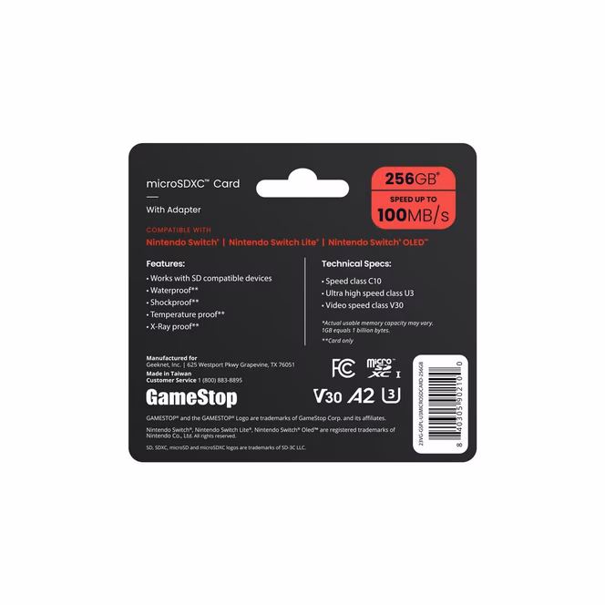 GameStop GameStop 256GB U3 Micro SD Card with Adapter