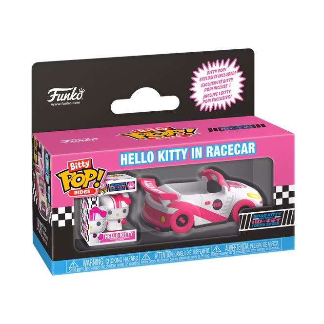 GameStop Funko Bitty POP! Ride: Sanrio Ride Hello Kitty in Racecar Vinyl Figure Set