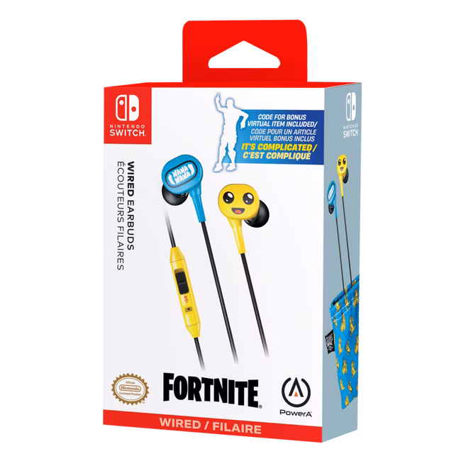 GameStop PowerA Wired Earbuds for Nintendo Switch - Peely Fortnite