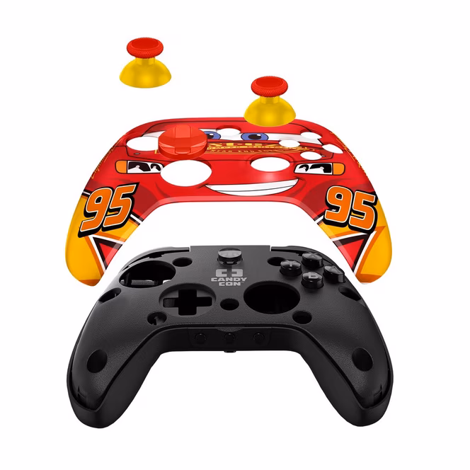 GameStop CANDY CON x Disney Cars Lightning McQueen Combo Pack Controller Kit GameStop Exclusive