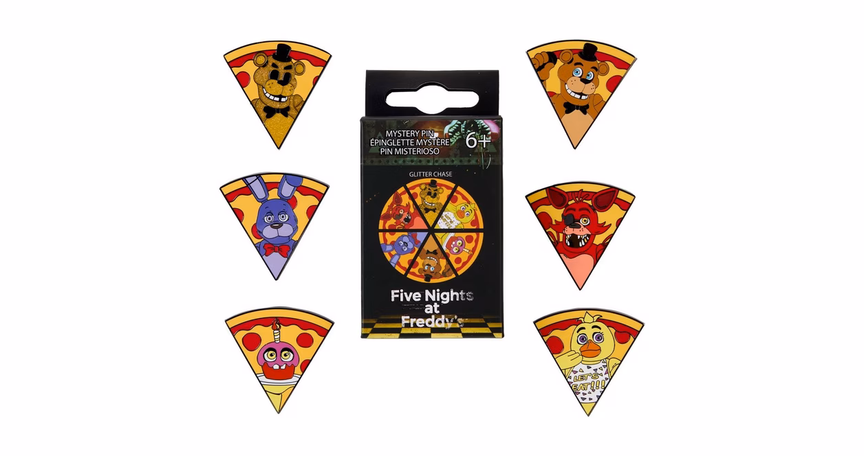 GameStop Loungefly Five Nights at Freddy's Pizza Slice Mystery Box Enamel Pin Gamestop Exclusive