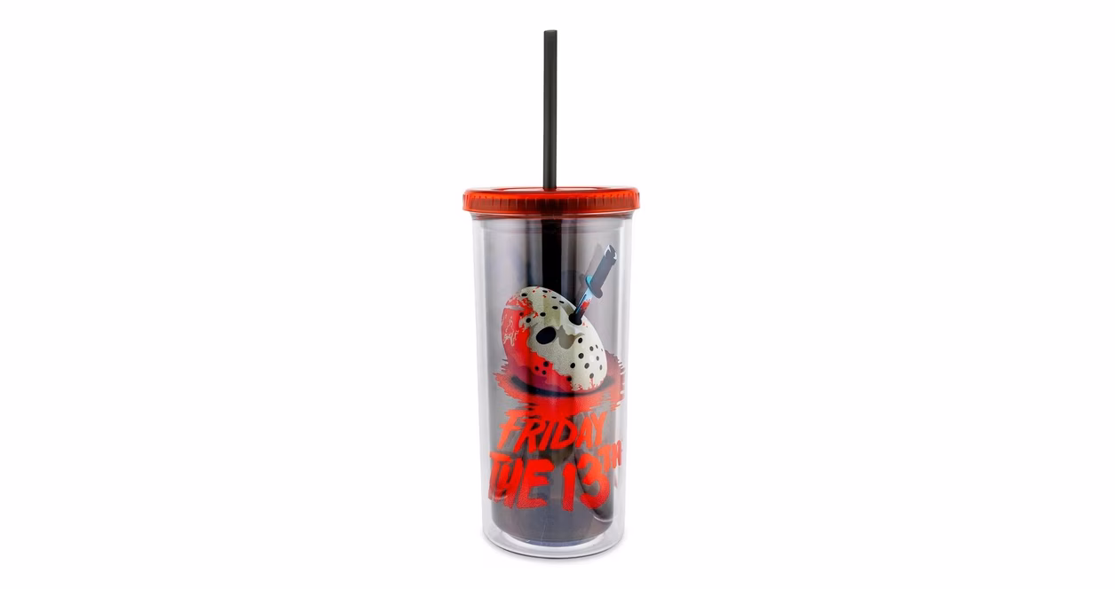 GameStop Friday the 13th Knife 20oz Plastic Cold Cup with Lid and Straw