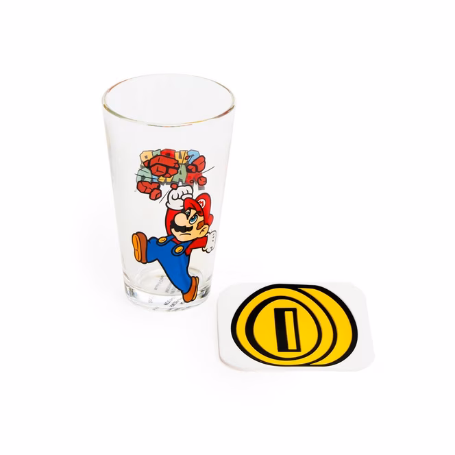 GameStop Geeknet Nintendo Super Mario Action Drinkware Set GameStop Exclusive