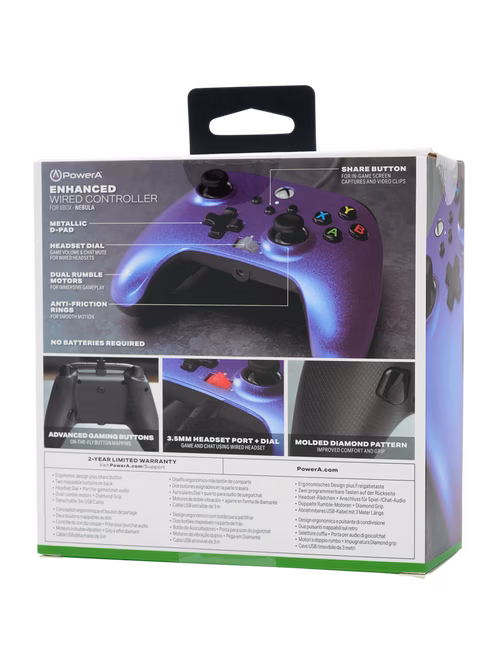 GameStop PowerA Enhanced Wired Controller for Xbox Series X/S - Nebula