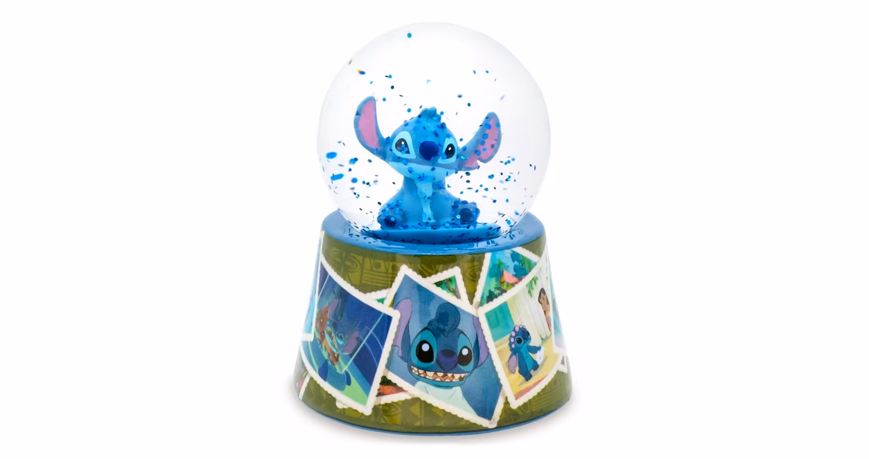 GameStop Disney Lilo and Stitch Vintage Photos Mini Light-Up 3-in Snow Globe