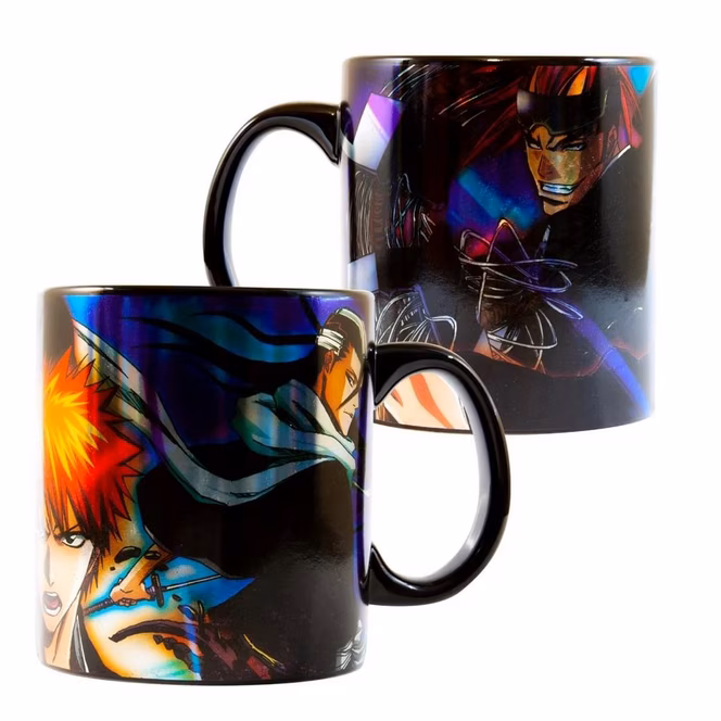 GameStop Bleach Anime Foil Print Black Luster Coffee Mug