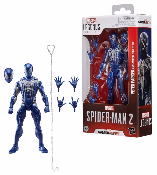 GameStop Hasbro Marvel Legends Series Gamerverse Spider-Man 2 Peter Parker (Anti-Venom Suit) 6-in Action Figure