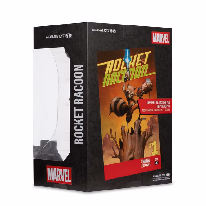 GameStop McFarlane Toys Collection Marvel Comic Rocket Raccoon a Chasing Tale Rocket Raccoon 1:6th Scale Statue