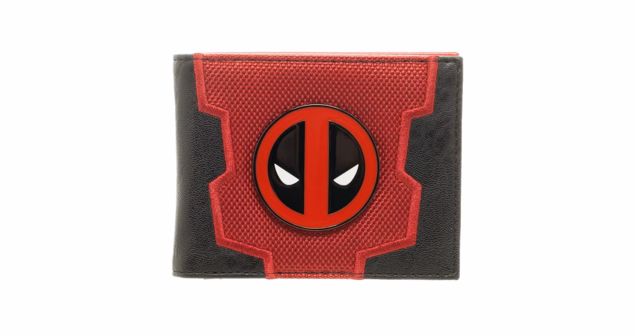 GameStop Marvel Deadpool Metal Badge Bifold Wallet