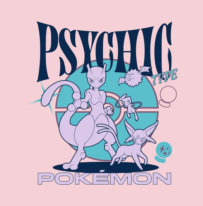 GameStop Pokemon Psychic Type Graphic T-Shirt GameStop Exclusive
