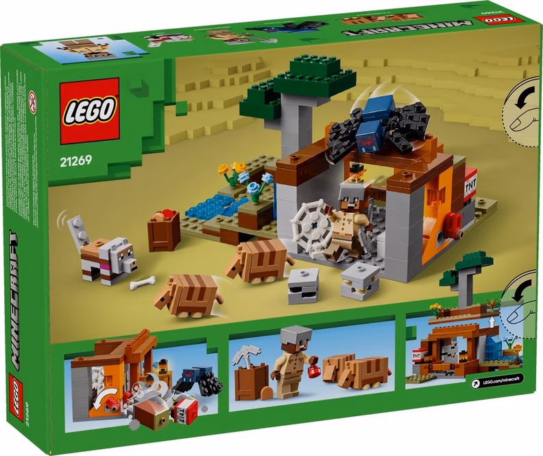 GameStop LEGO Minecraft The Armadillo Mine Expedition Building Playset 21269