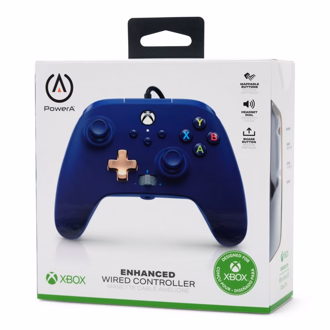 GameStop PowerA Enhanced Wired Controller for Xbox Series X/S - Midnight Blue