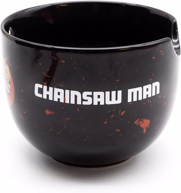 GameStop CultureFly Chainsaw Man Ramen Bowl Bundle Set with Ramen Bowl, Spoon, and Chopsticks