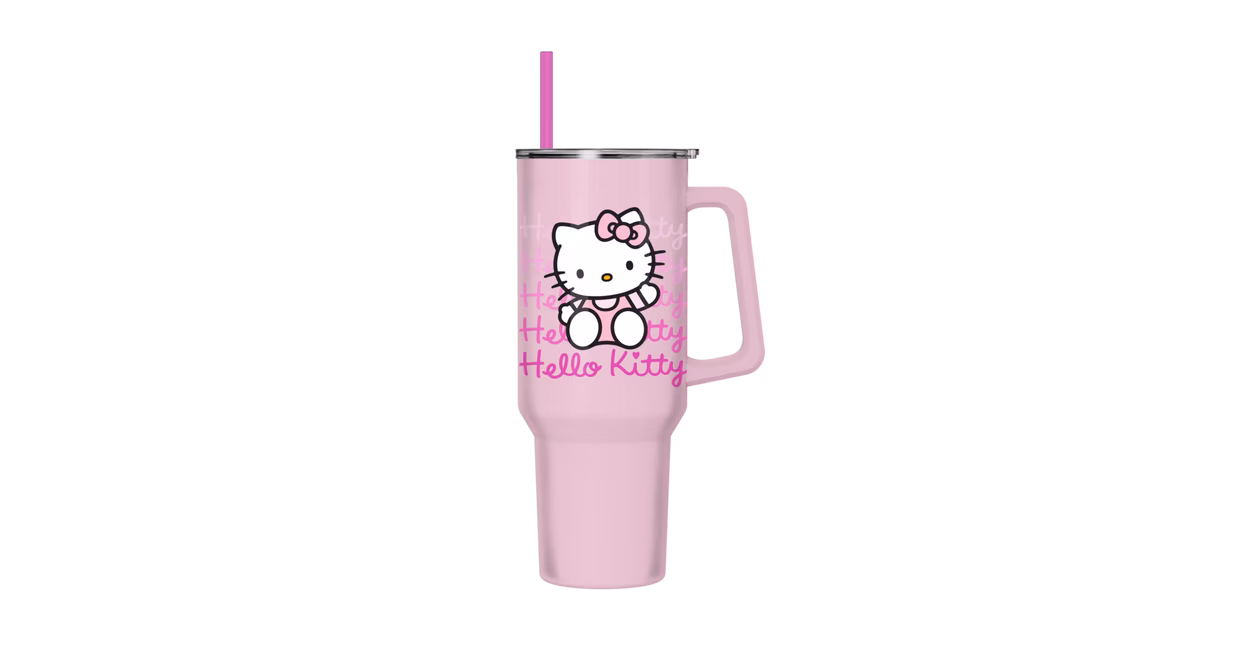 GameStop Hello Kitty Gradient 40oz Stainless Steel Tumbler with Handle