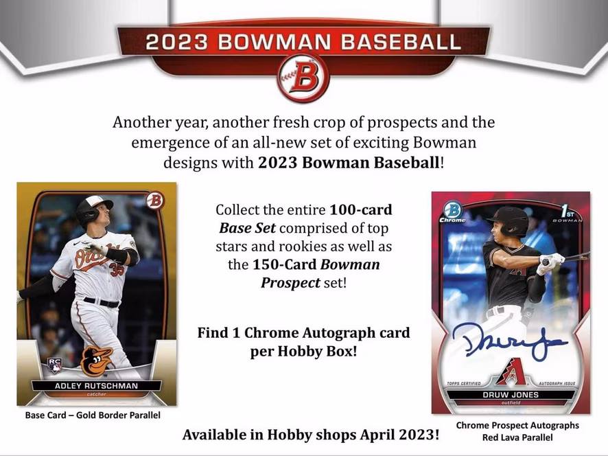 GameStop 2023 Topps Bowman MLB Baseball Hobby Box