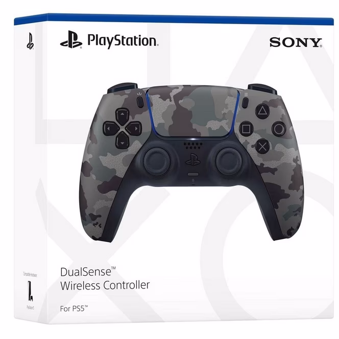 GameStop Sony DualSense Wireless Controller for PlayStation 5 - Gray Camouflage