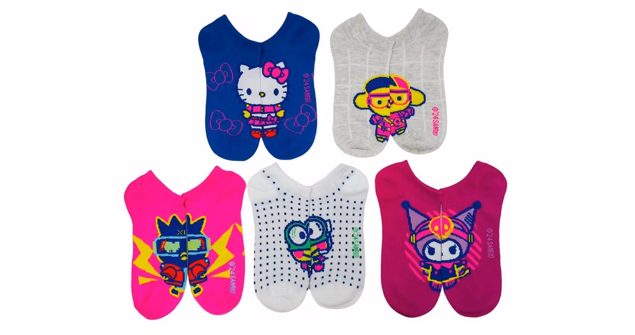 GameStop Sanrio Hello Kitty Kawaii Gamer Womens Ankle Socks 5-Pack GameStop Exclusive
