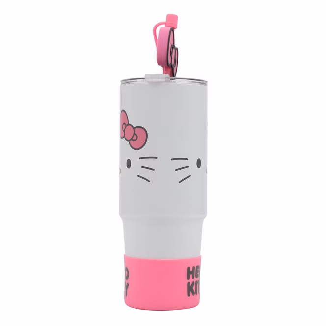 GameStop Sanrio Hello Kitty Stainless Steel with Pink Straw Charm and Silicone Boot