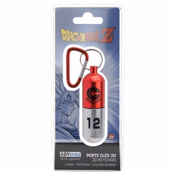 GameStop ABYstyle Dragon Ball Z Red Capsule Corp. Replica Keychain