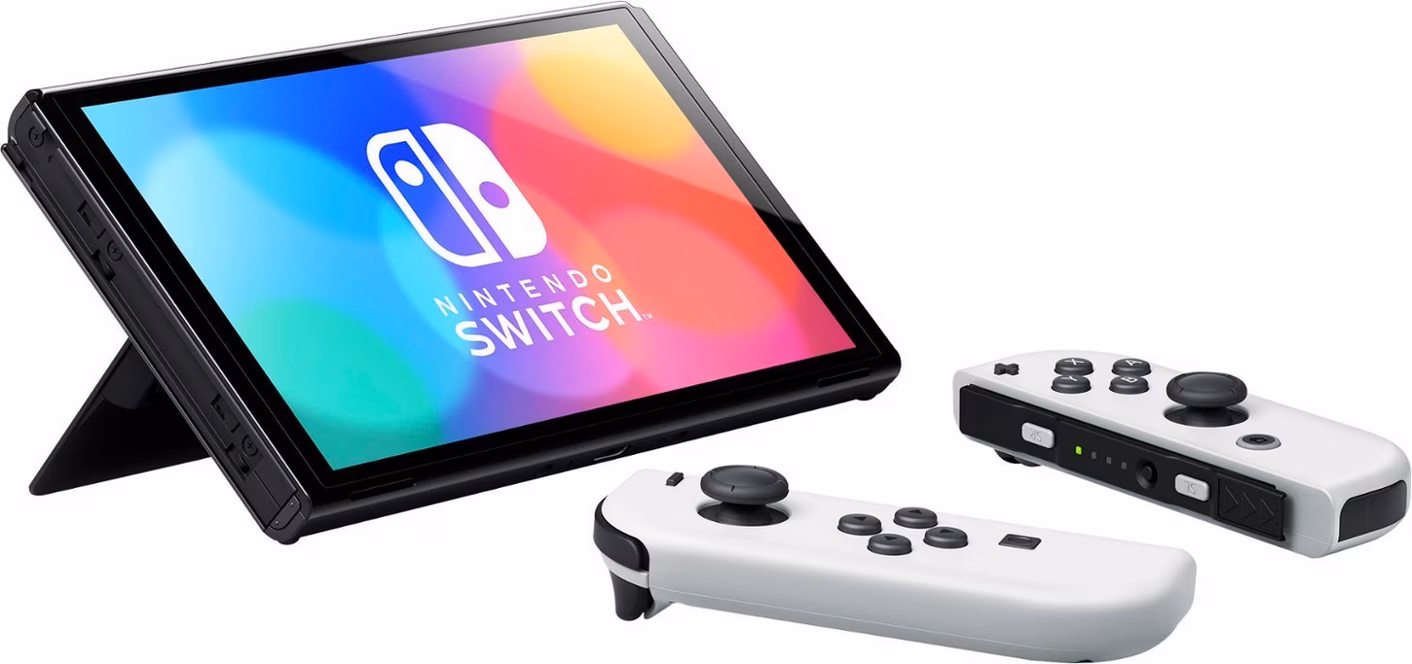 GameStop Nintendo Switch OLED Console with White Joy-Con