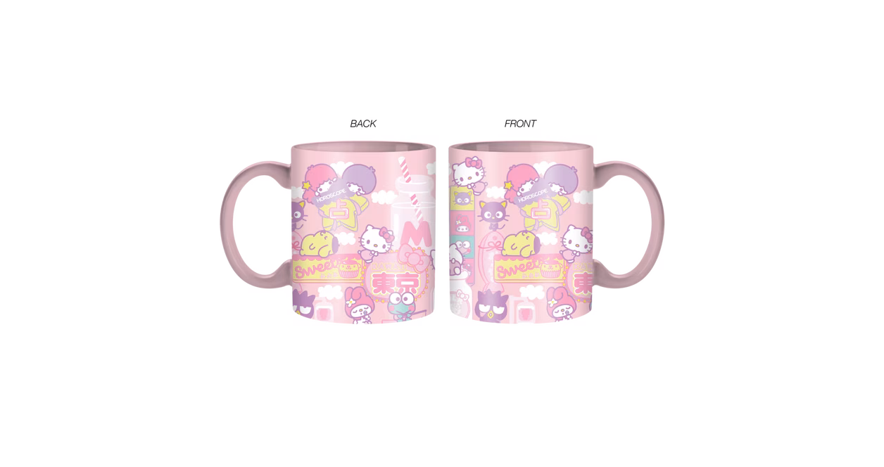 GameStop Hello Kitty And Friends Kawaii Tokyo Characters And Icons Collage 20oz Ceramic Mug
