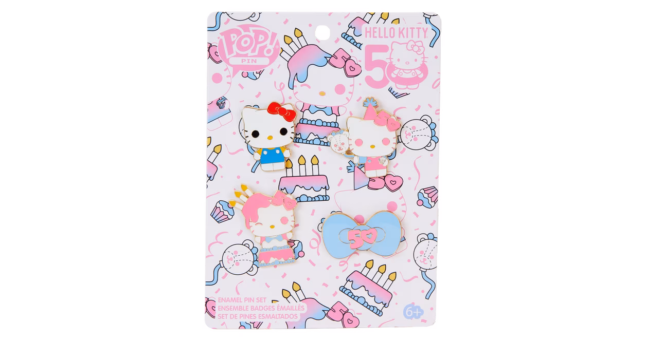GameStop Funko Sanrio Hello Kitty in Cake (50th Anniversary) Pin Set 4-Pack