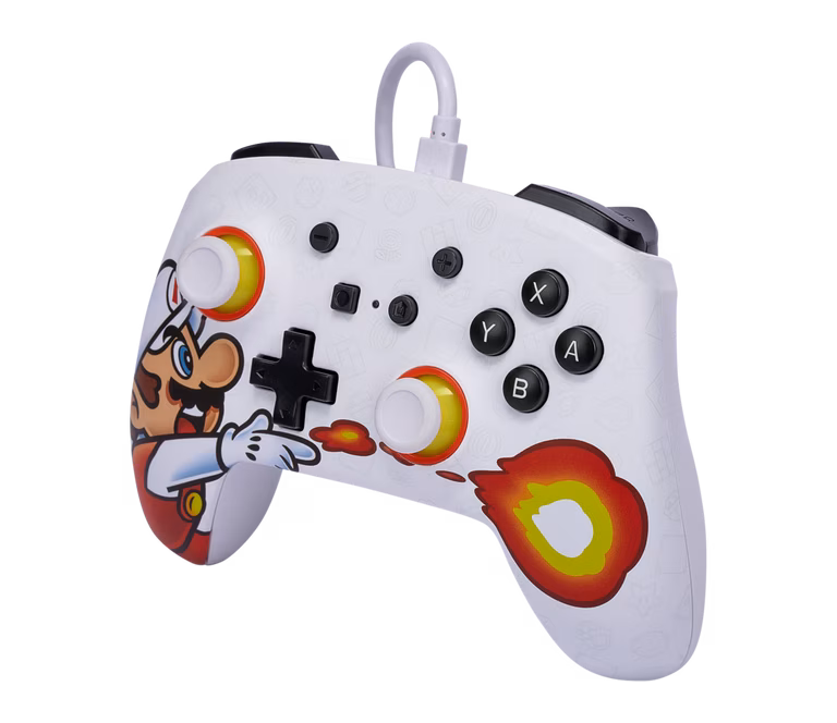 GameStop PowerA Enhanced Wired Controller for Nintendo Switch - Fireball Mario