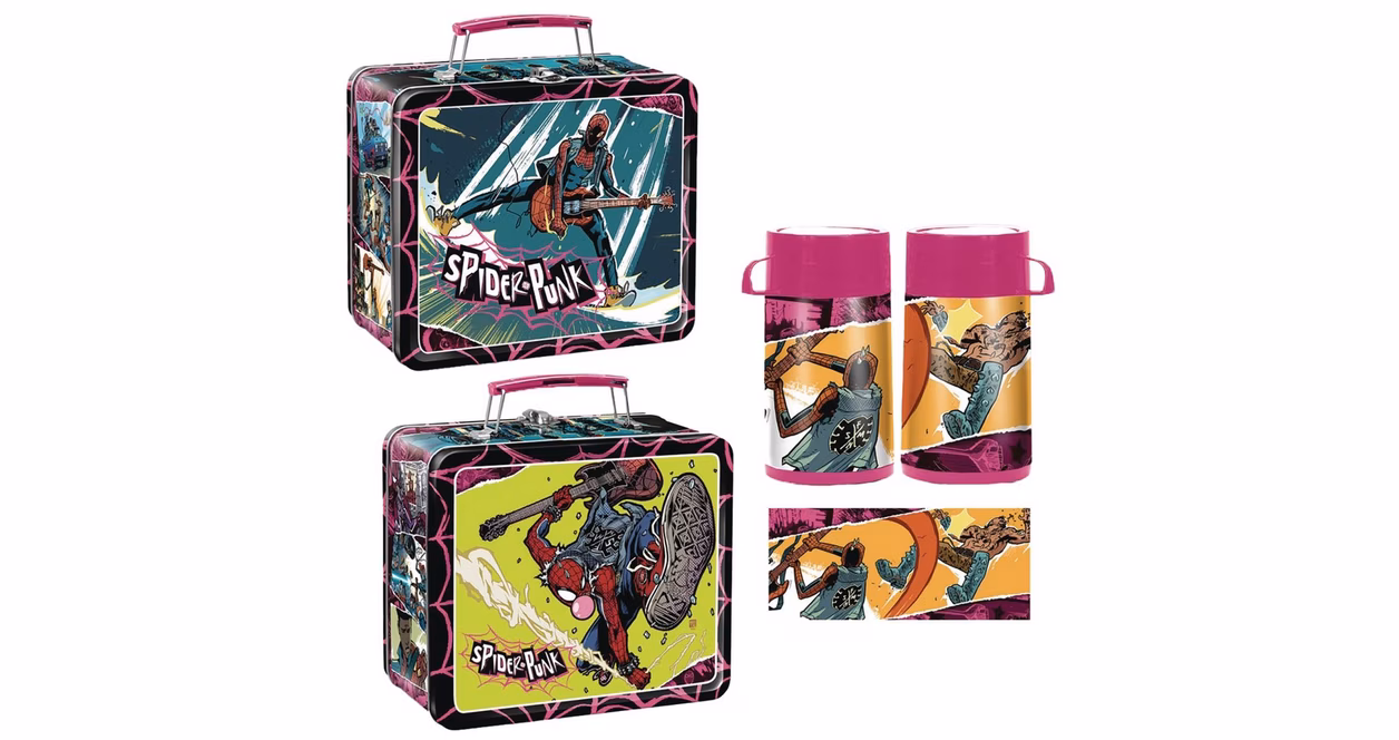 GameStop Tin Titans Marvel Spider Punk Lunch Box with Beverage Container 2024 San Diego Comic Con (Previews Exclusive)