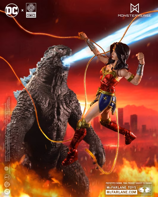 GameStop McFarlane Toys DC Multiverse Justice League Wonder Woman vs Atomic Blast Godzilla Action Figures 2-Pack