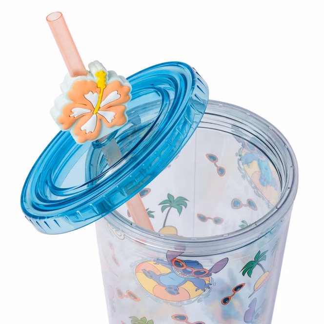 GameStop Lilo and Stitch Ocean Palm 24oz Plastic Cold Cup