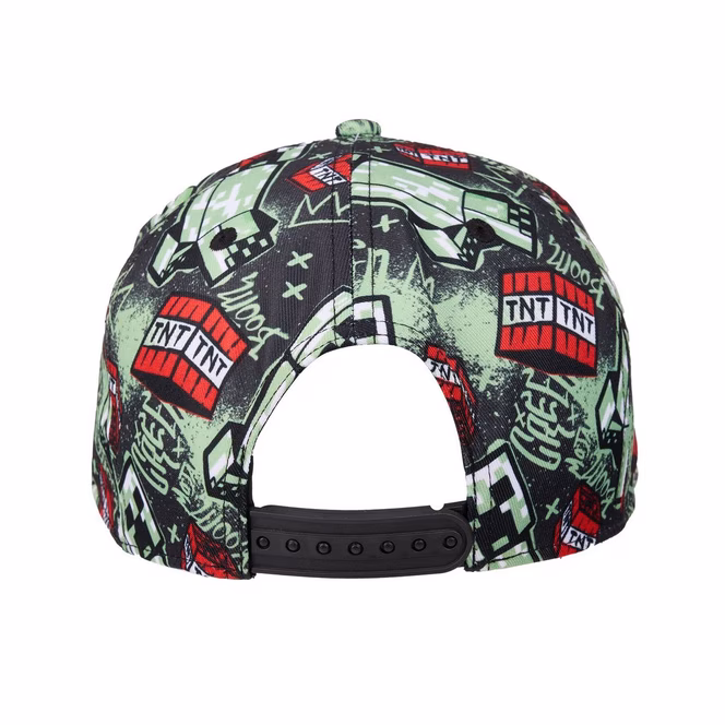 GameStop Minecraft Creeper TNT Printed Snapback Hat GameStop Exclusive