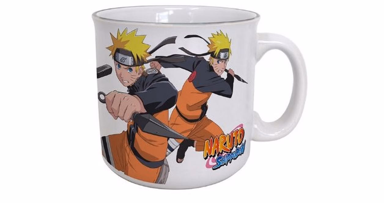 GameStop Naruto Shippuden Fight Action 20oz Coffee Mug