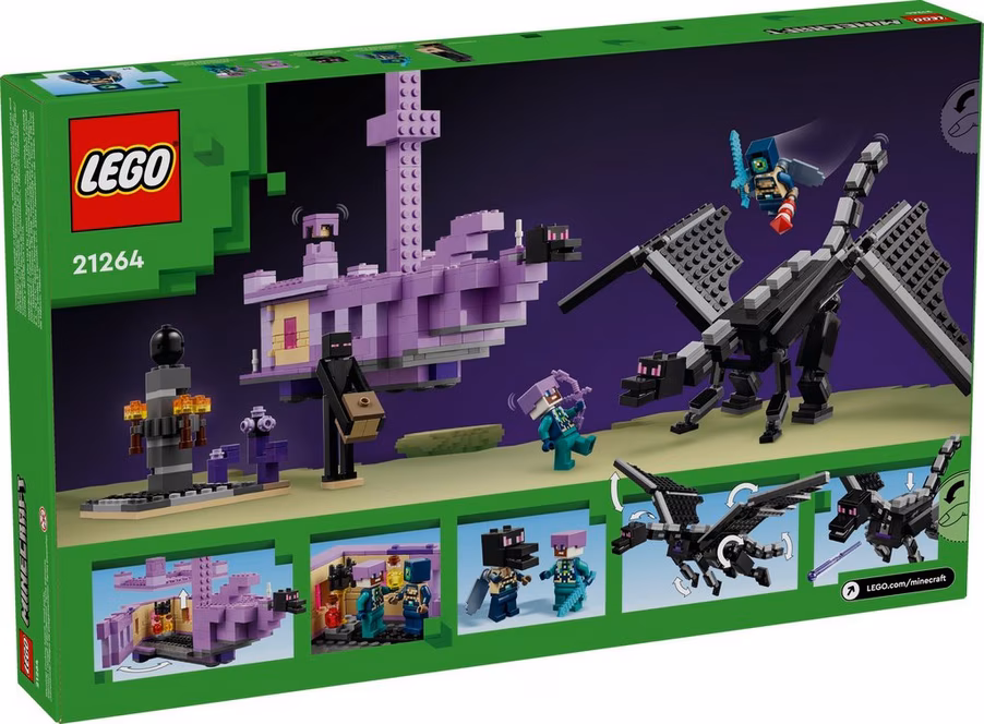 GameStop LEGO Minecraft The Ender Dragon and End Ship Building Set 21264