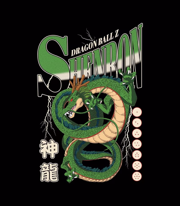 GameStop Dragon Ball Z Shenron Double Sided Glow in the Dark Graphic T-Shirt GameStop Exclusive