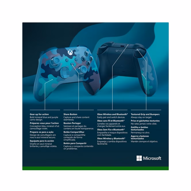 GameStop Microsoft Xbox Wireless Controller for Xbox Series X/S and Xbox One - Mineral Camo Special Edition