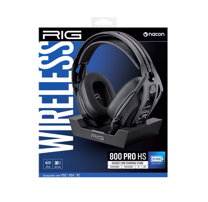 GameStop RIG 800 PRO HS Wireless Headset with Base for PlayStation 4 and PlayStation 5