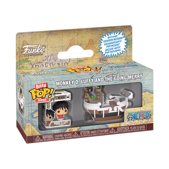 GameStop Funko Bitty POP! Ride: One Piece Monkey D. Luffy Ride Going Merry Vinyl Figure Set