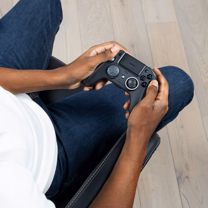 GameStop Nacon Revolution 5 Pro Wireless Controller for PlayStation 5 and PC with Hall Effect Technology and Remappable Buttons - Black