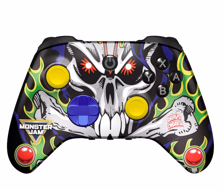 GameStop CANDY CON Monster Jam Grave Digger Combo Pack Licensed Controller Kit GameStop Exclusive