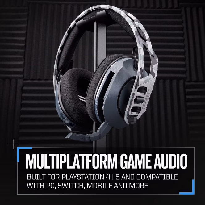 GameStop RIG 600 PRO HS Dual Wireless Gaming Headset with Bluetooth for PlayStation 4/5, Nintendo Switch and PC - Arctic Camo