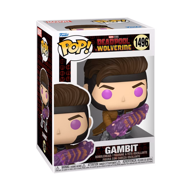 GameStop Funko POP! Marvel: Deadpool and Wolverine Gambit 4.05-in Vinyl Figure