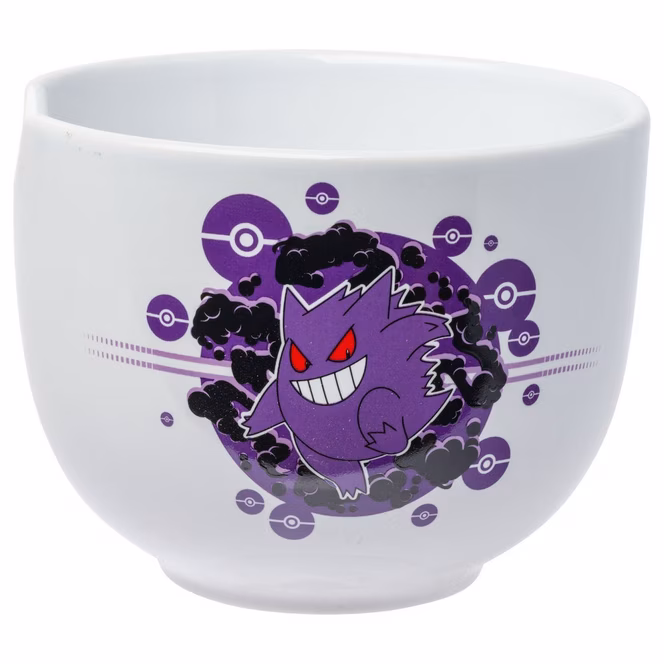 GameStop Pokemon Gengar Ramen 20oz Ceramic Bowl with Chopsticks Set