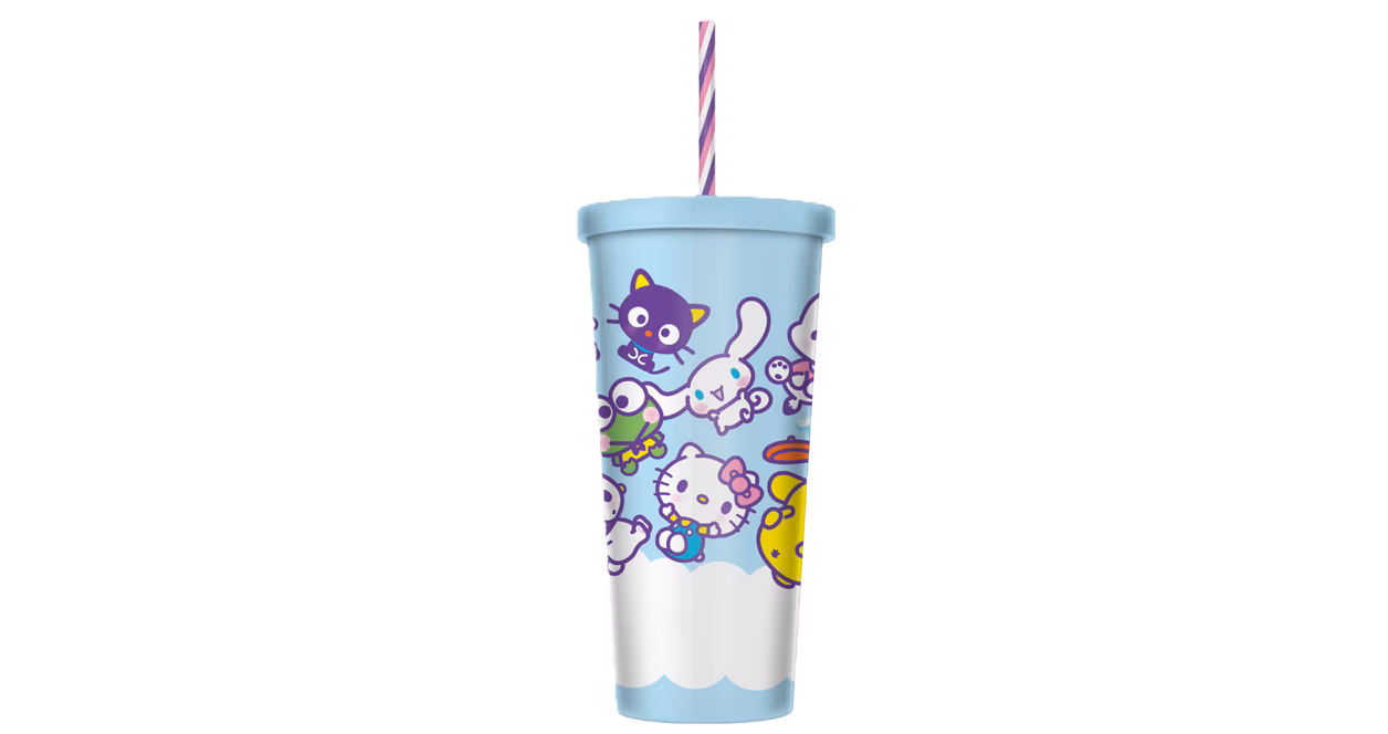 GameStop Sanrio Above The Clouds Group Matte Finish 20oz Tall Plastic Tumbler
