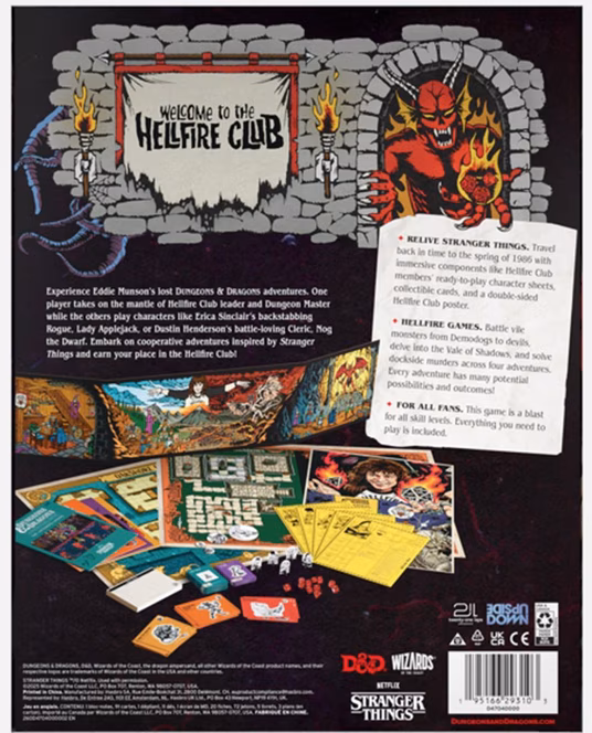 GameStop Dungeons and Dragons Stranger Things Welcome to the Hellfire Club Game Box Set